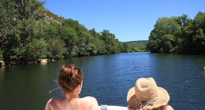 Boating on the Lot River, France